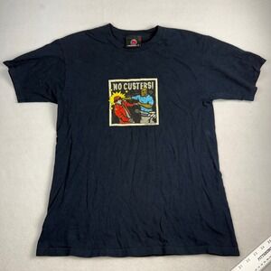 Channel 5 News No Custers Andrew Callaghan Graphic T-Shirt Mens Medium Black